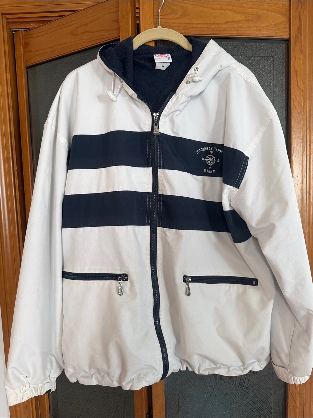 Dimco Apparel Boothbay Harbor Maine Rain Jacket Medium Tear inside